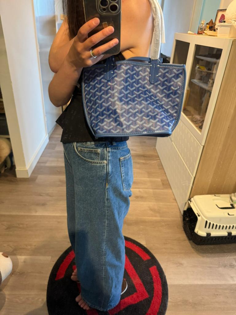 Goyard Bag Blue Mini Tote Bag, Sieraden, Tassen en Uiterlijk, Tassen | Damestassen, Ophalen of Verzenden, Nieuw, Blauw, Shopper