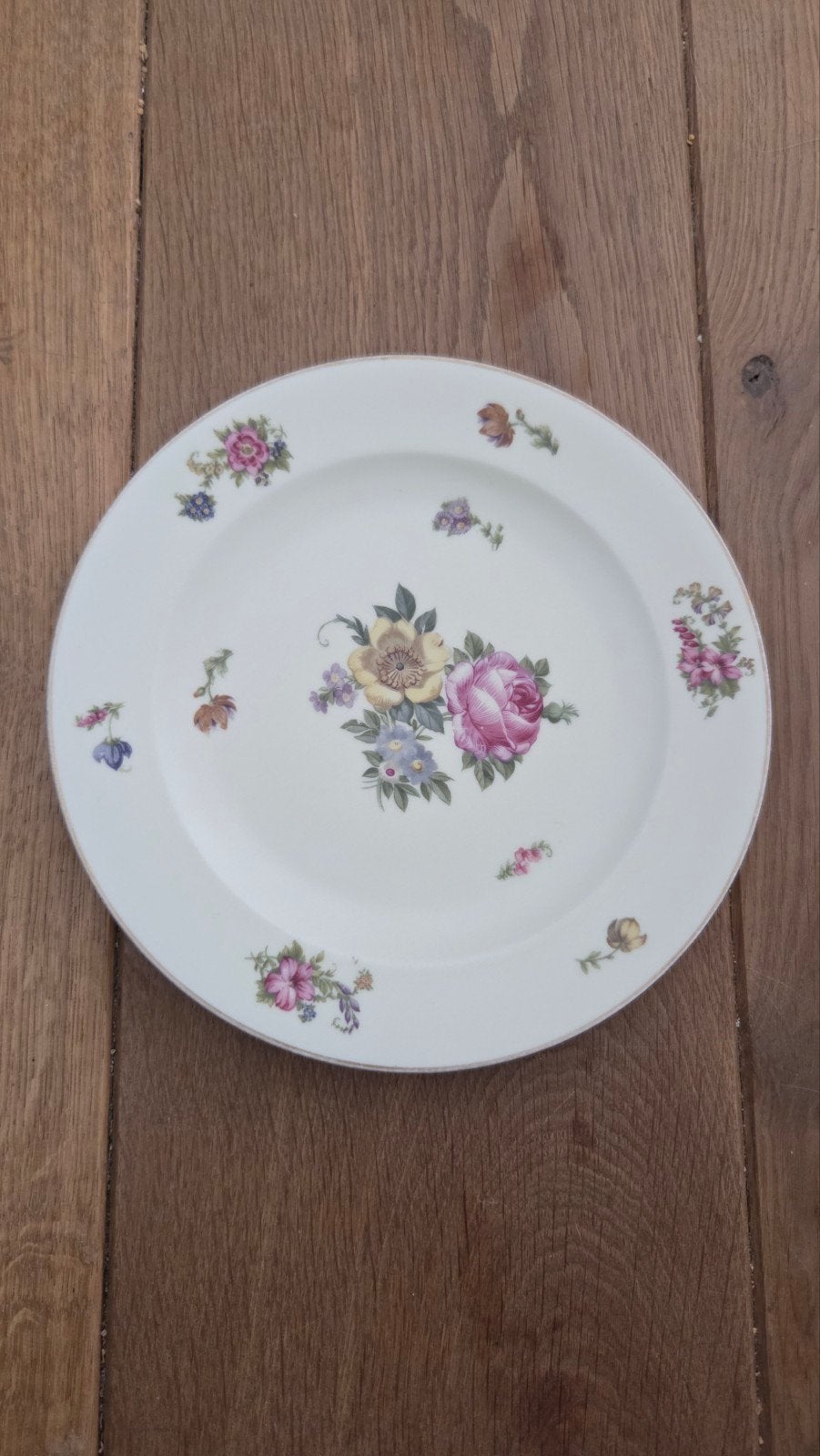 Pirken Hammer Porseleinen Bord met Bloemmotief, Ophalen of Verzenden