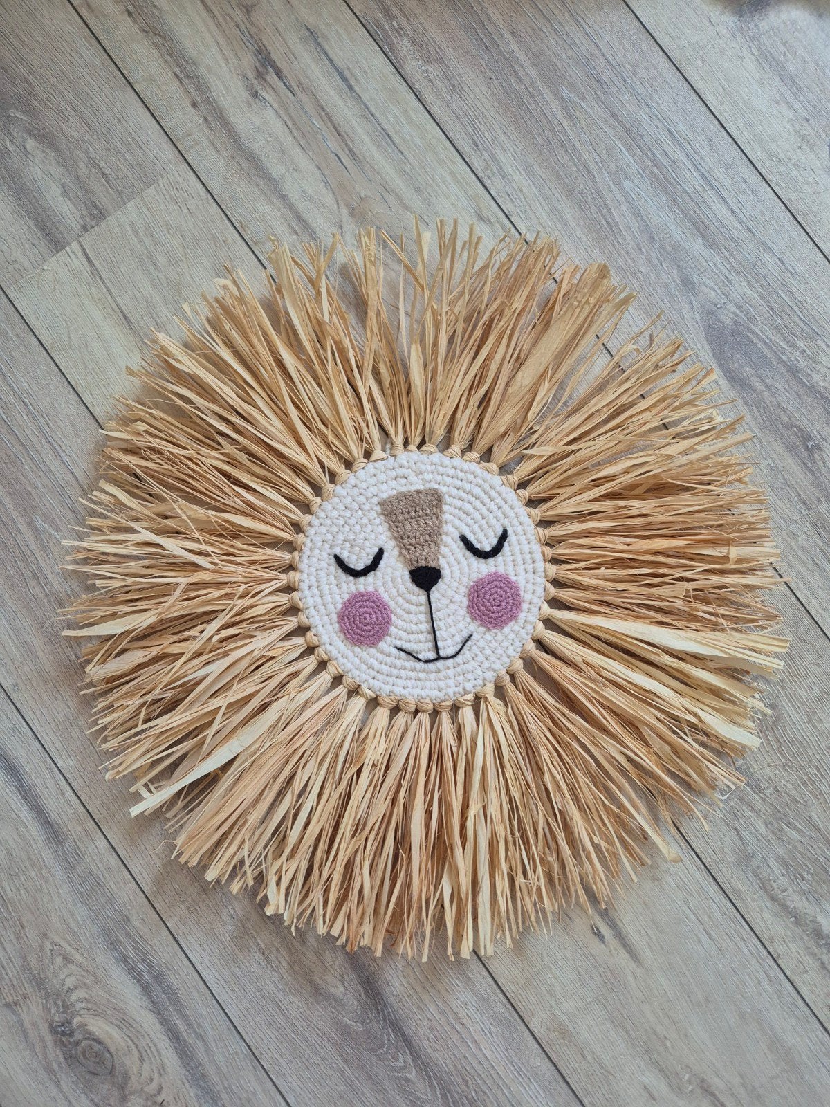 Handgemaakte Leeuw Wanddecoratie - Boho Stijl, Ophalen, Meerkleurig, Nieuw, Natuurlijk materiaal