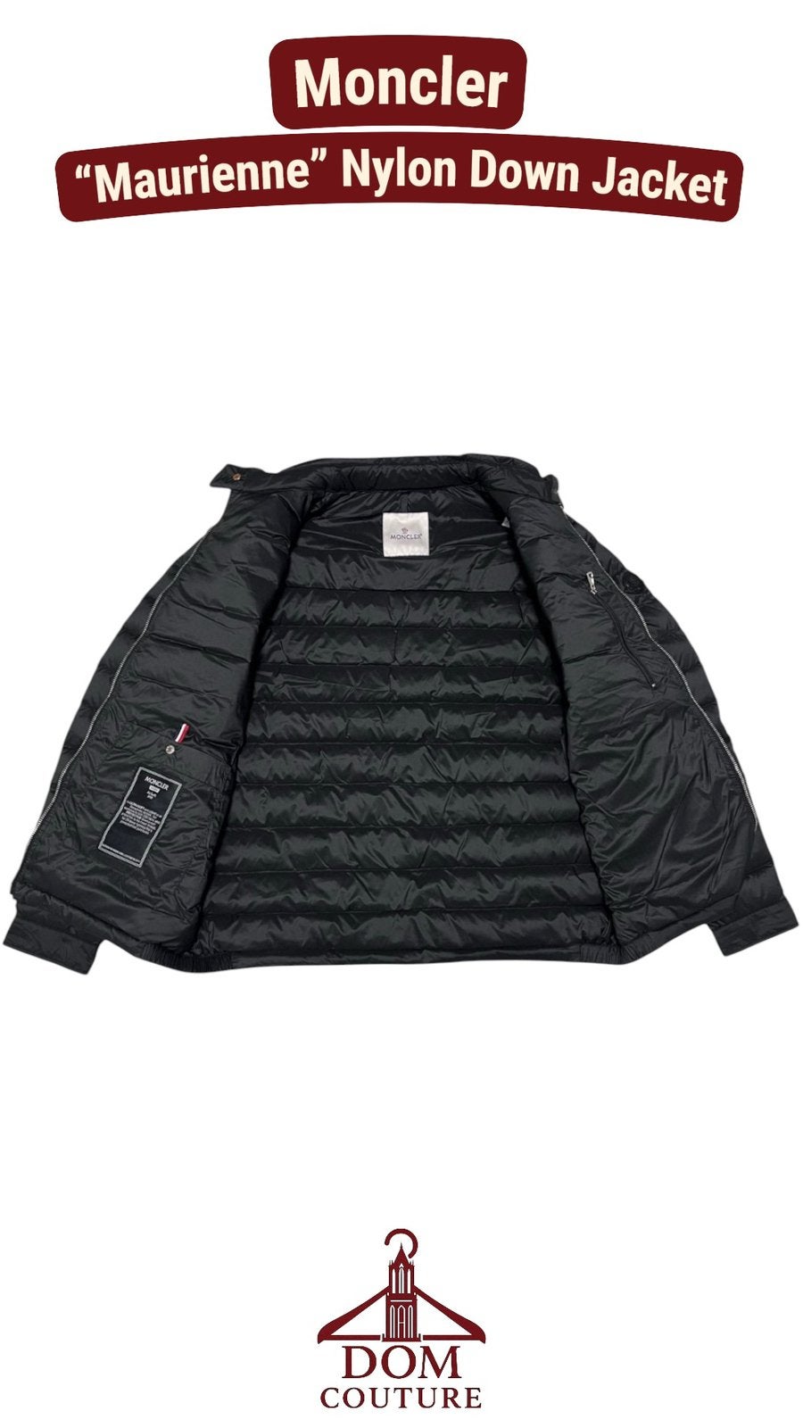 Moncler Maurienne Biker jacket Maat S M L XL, Ophalen of Verzenden, Nieuw, Overige maten, Zwart