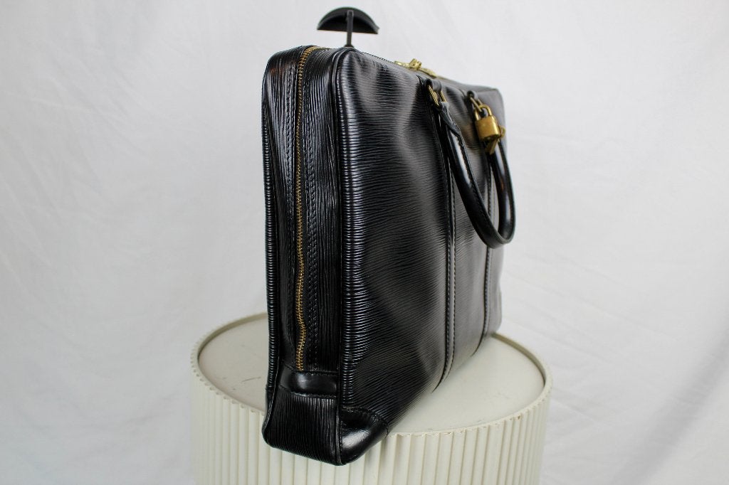 Louis Vuitton Porte Documents Noir - 1230, Gebruikt, Zwart, Aktetas of Boekentas, Ophalen of Verzenden