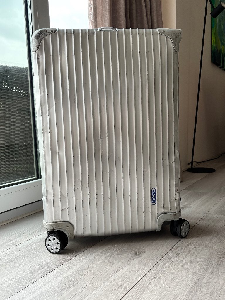 Rimowa Topas multiwheel aluminium (check in medium), Gebruikt, Slot, Metaal, 35 tot 45 cm
