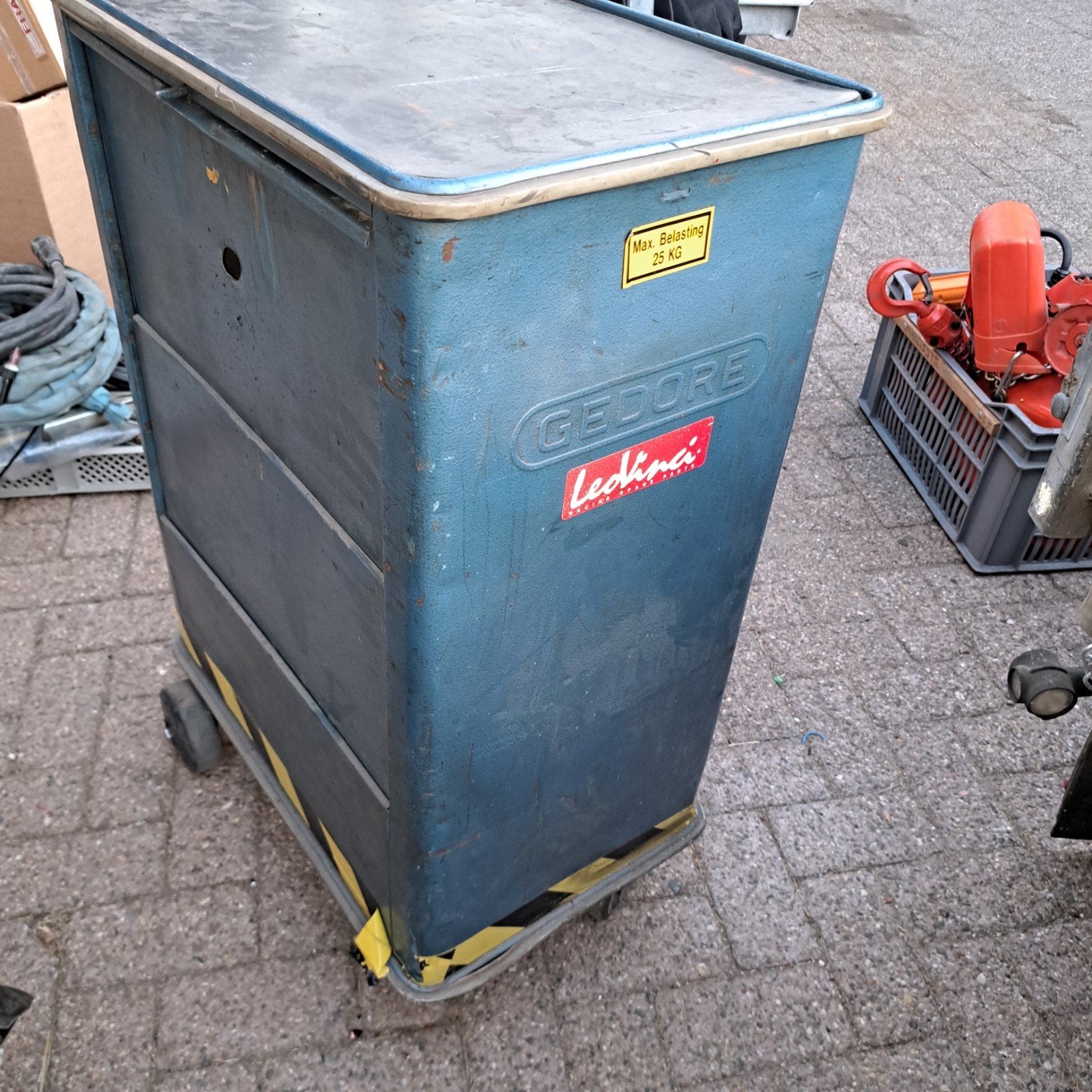 Gedore Ledina Gereedschapswagen met laden, Ophalen, Gebruikt