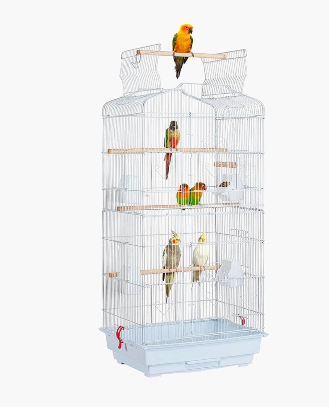 Nieuw in doos! Grote Vogelkooi Papa Simba Wit 46x35x92 cm, Ophalen of Verzenden, Nieuw, Metaal, Vogelkooi