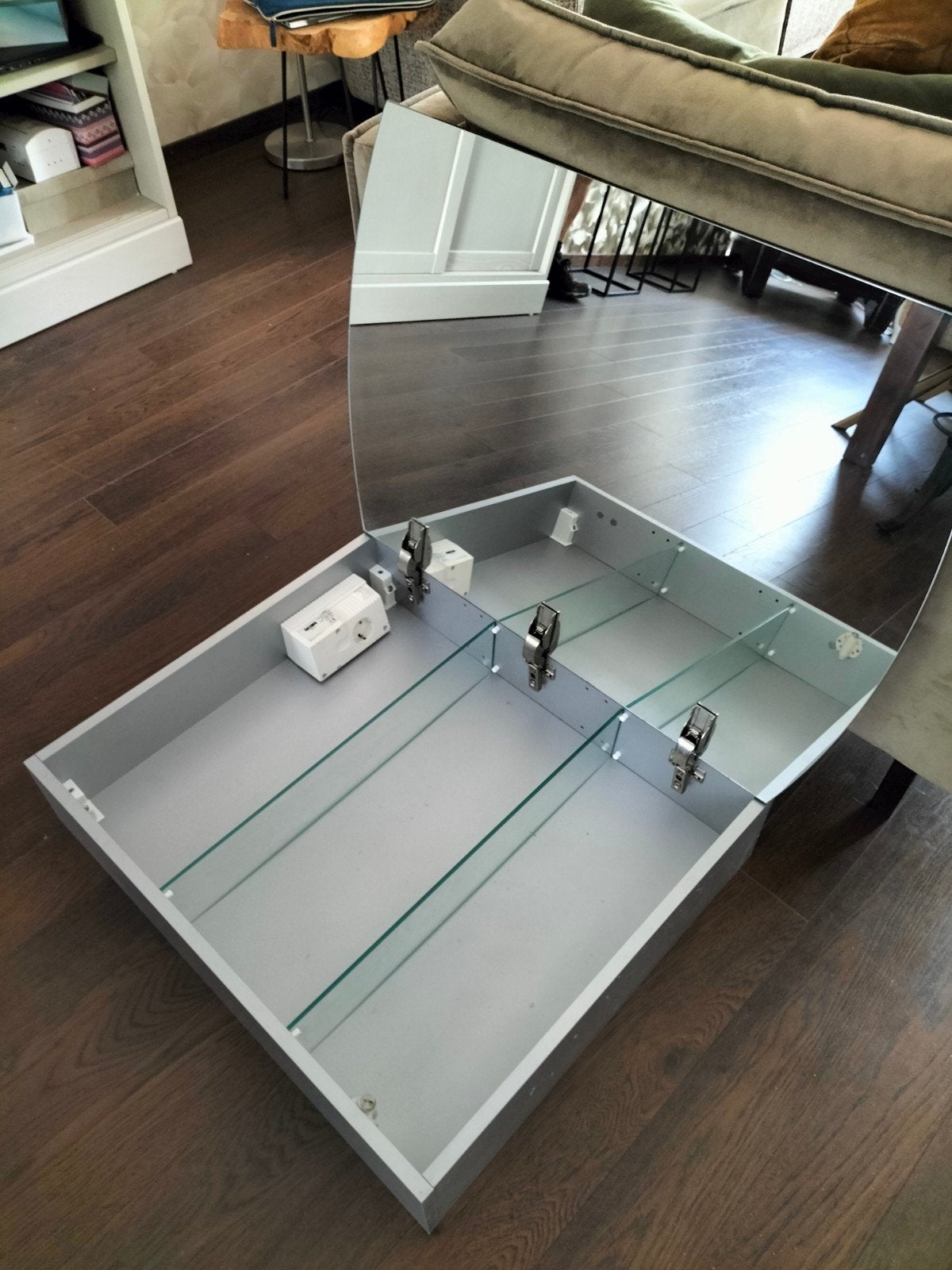 Badkamer spiegelkast met lamp voor boven wastafel, Ophalen, 50 tot 100 cm, Minder dan 100 cm, Gebruikt