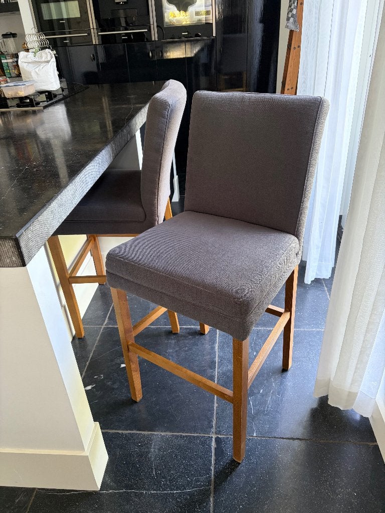 Twee barkrukken, Ophalen, Met voetsteun, 60 tot 90 cm, Zo goed als nieuw