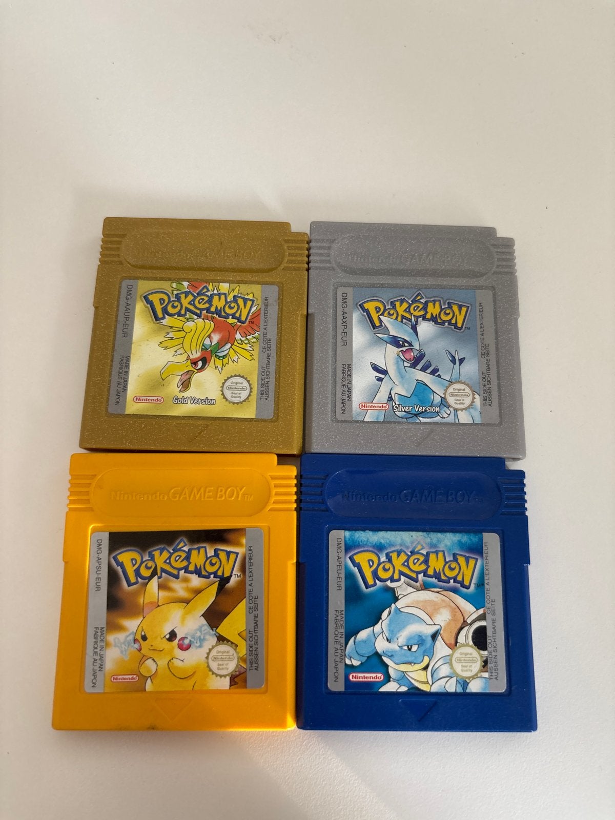 Pokémon Game Boy games: Gold, Silver, Yellow, Blue, Gebruikt, 1 speler, Ophalen of Verzenden, Role Playing Game (Rpg)