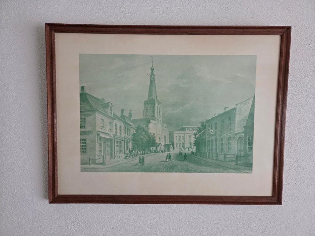 De Tilburgse Markt anno 1850 - Ingelijste prent, Antiek en Kunst, Kunst | Etsen en Gravures, Ophalen, Ingelijst, 1800 - 1899, Stadsgezicht