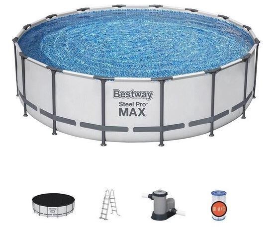 zwembad Bestway steel pro max 4.88x1.22, 120 cm of meer, Ophalen of Verzenden, Rechthoekig, 300 cm of meer