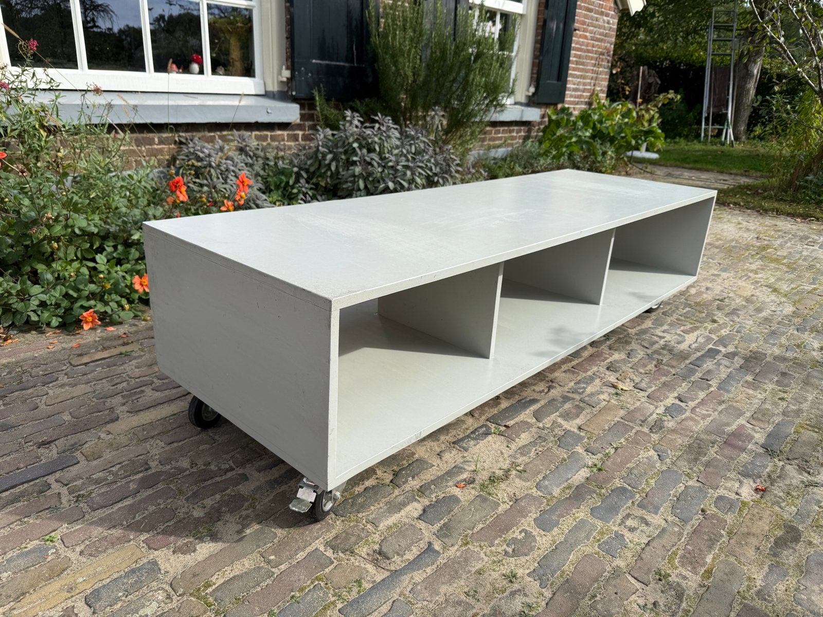Unieke Ateliertafel/Theetafel van massief MDF op maat, Overige materialen, Zo goed als nieuw, 150 tot 200 cm, 50 tot 100 cm