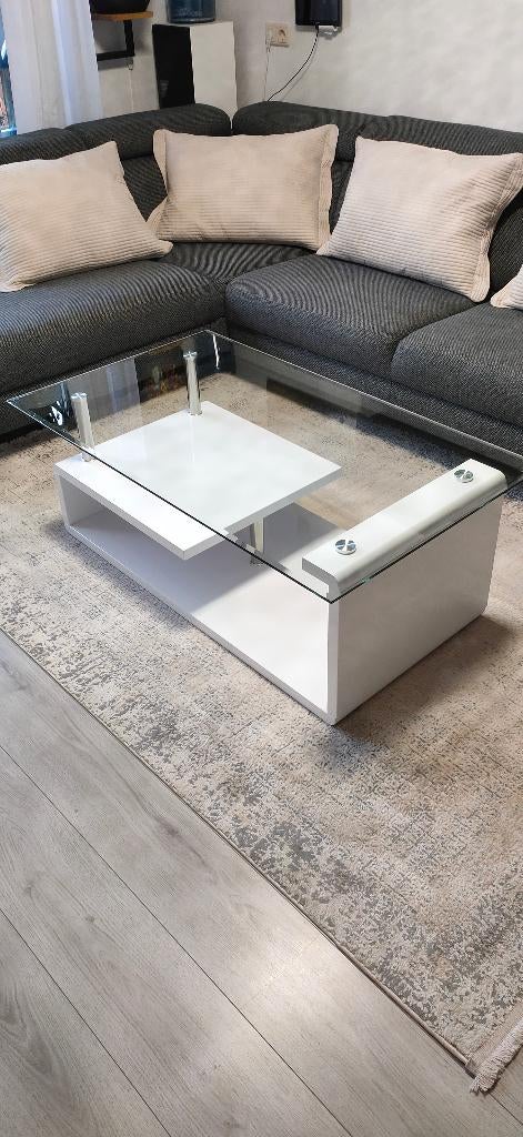 Salontafel, Ophalen, Glas, 100 tot 150 cm, 50 tot 100 cm