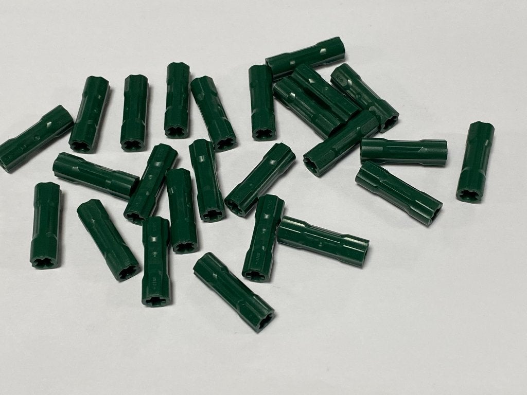 Partij Lego 25x nieuwe donkergroene technic pin connector 3L, Overige thema's, Lego, Nieuw, Ophalen of Verzenden
