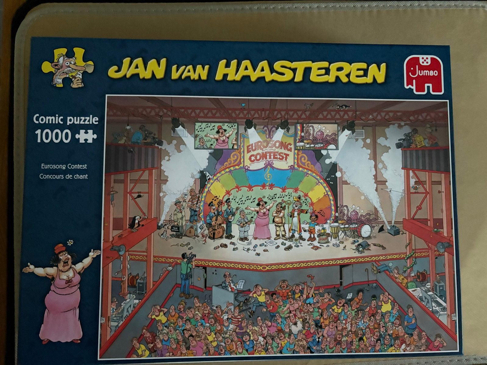 Jan van Haasteren Eurosong Contest 1000 stukjes, Hobby en Vrije tijd, Denksport en Puzzels, Ophalen of Verzenden, 500 t/m 1500 stukjes