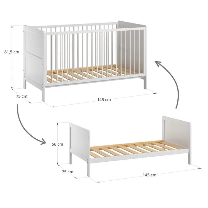 Petit Amelie Peuter Meegroeibed, Kinderen en Baby's, Ophalen, Gebruikt, 70 tot 85 cm, 140 tot 160 cm