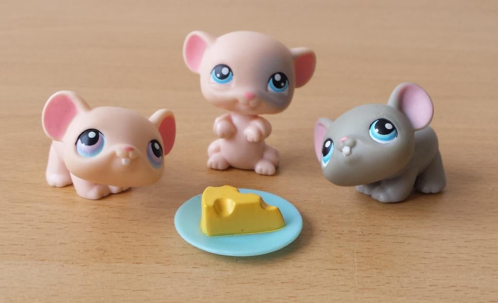 Littlest Pet Shop Merry Mice Set #102, 103, 104 - 2006, Gebruikt, Ophalen of Verzenden, Hasbro, Nvt