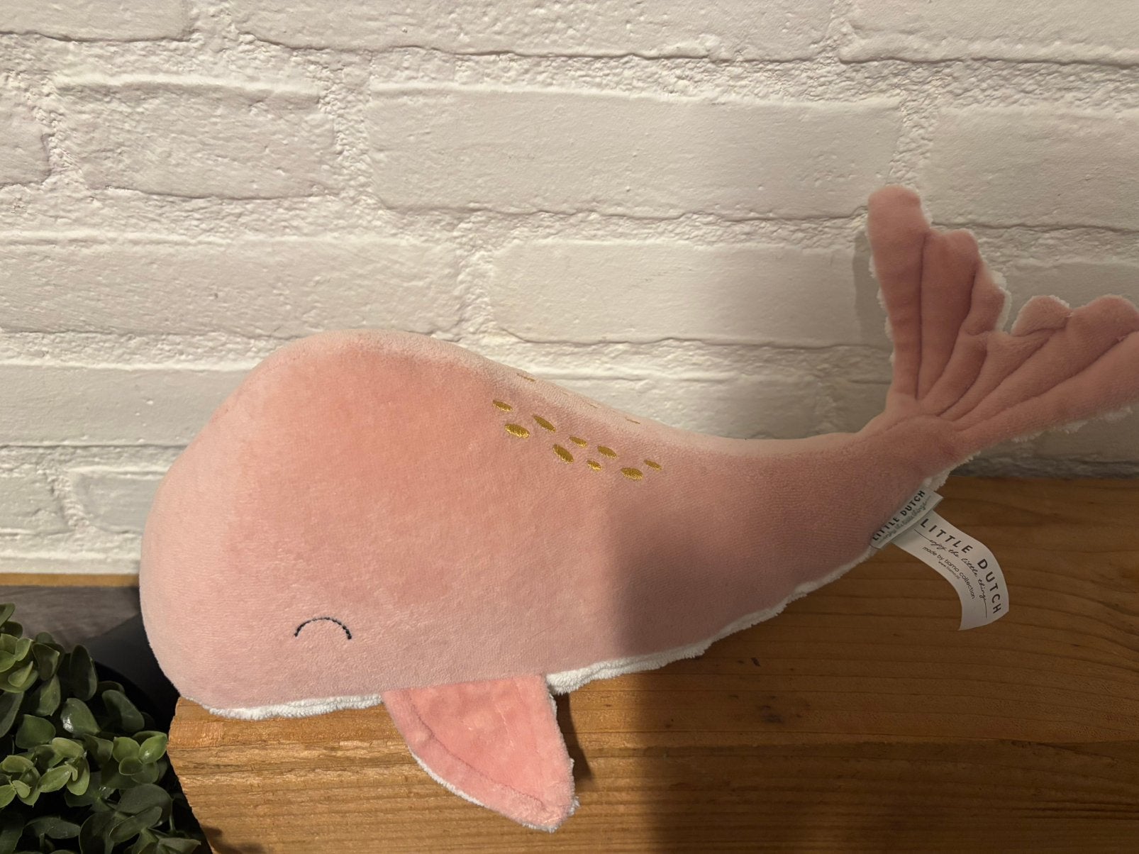 Little dutch  knuffel Walvis 35 cm roze, Overige karakters, Little Dutch, Overige typen, Ophalen of Verzenden