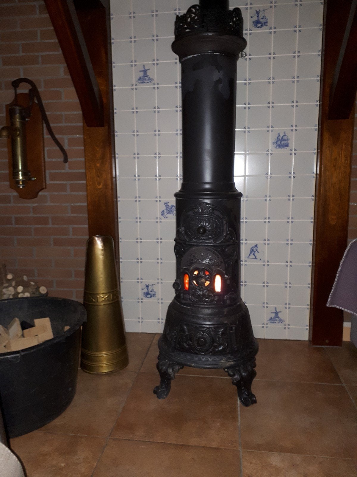 Antieke svendborg kachel, Ophalen of Verzenden, Gebruikt