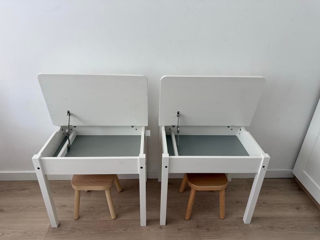 IKEA schoolbank met krukje, Kinderen en Baby's, Kinderkamer | Tafels en Stoelen, Ophalen, Gebruikt, Tafel(s) en Stoel(en)
