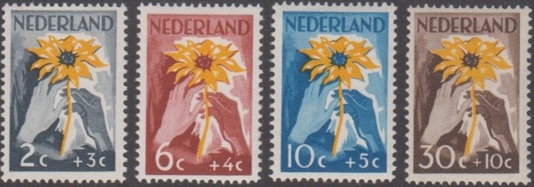 Nederland NVPH 538/541 NIWIN-zegels 1949 postfris, Ophalen of Verzenden, Na 1940, Postfris