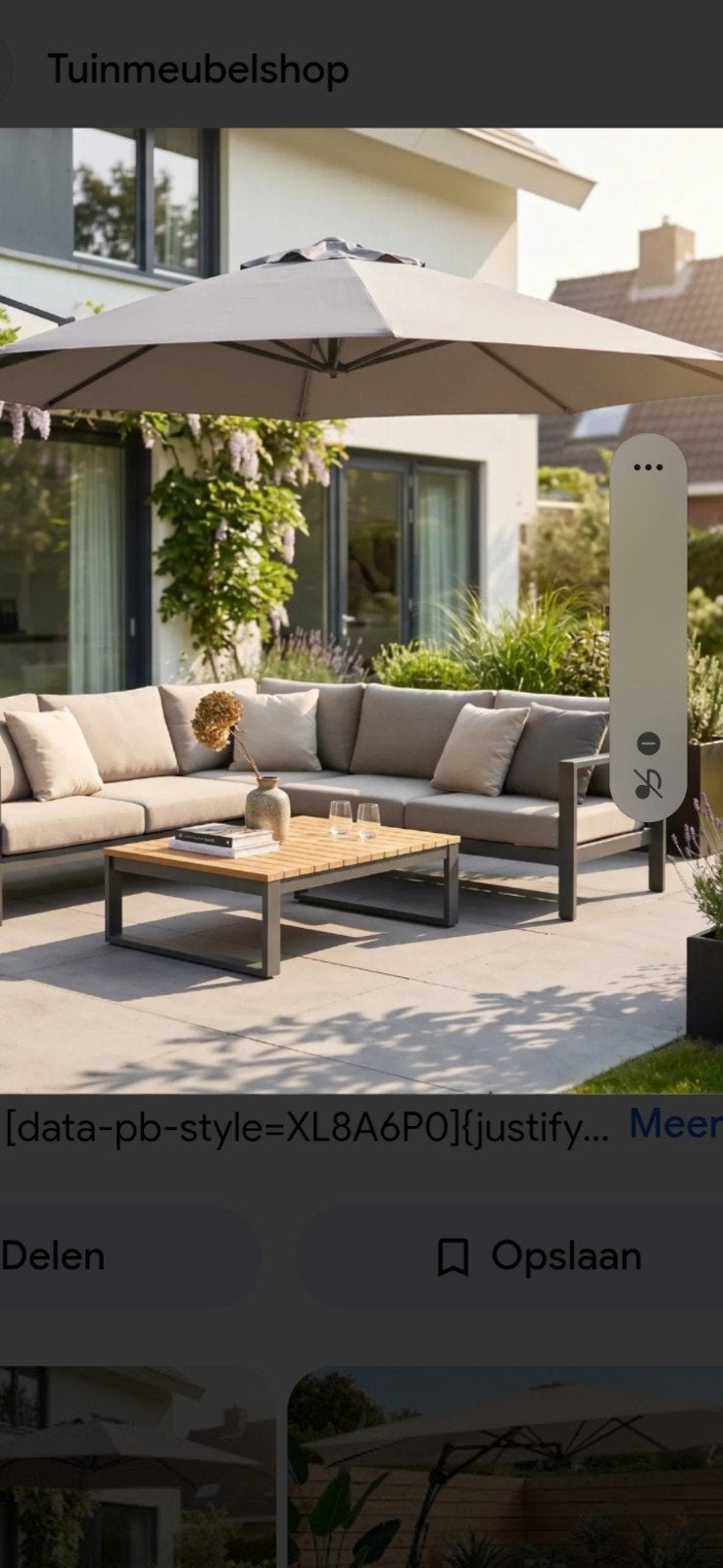 4 Seasons Outdoor Hacienda Parasoldoek 3x4m Antraciet Nieuw, Ophalen of Verzenden, Nieuw, Zweefparasol