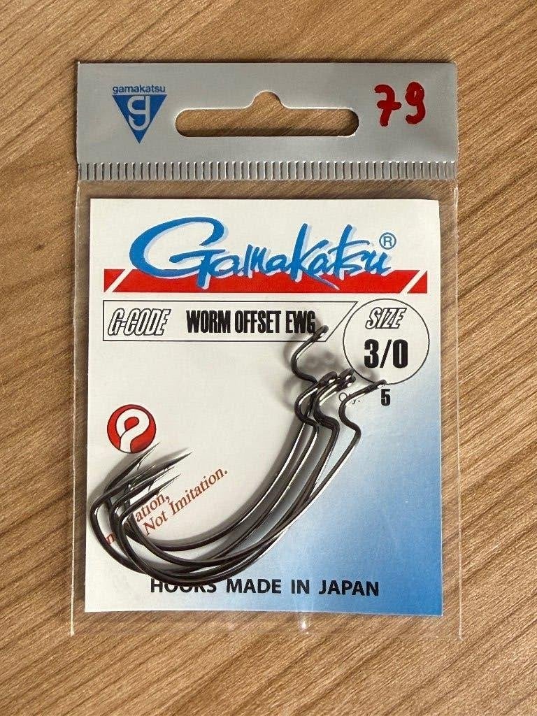 Gamakatsu G-Code Worm Offset EWG haken maat 3/0 – 5 stuks, Haak, Nieuw, Ophalen of Verzenden, E