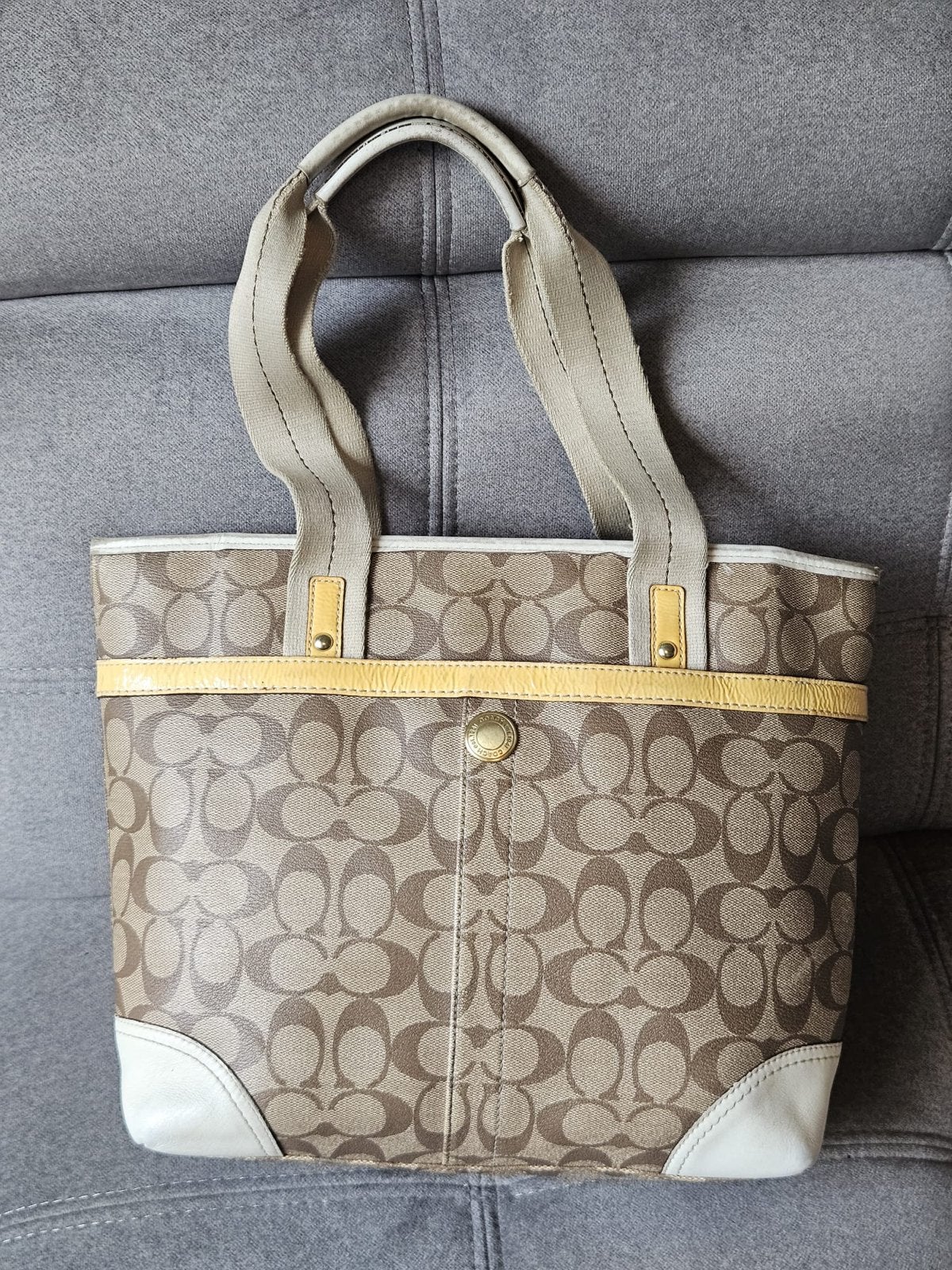 Authentieke Coach tas -, Ophalen of Verzenden, Gebruikt, Bruin, Handtas