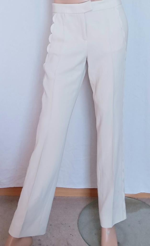 MOSCHINO Strerch Broek , Maat 36, Kleding | Dames, Broeken en Pantalons, Wit, Ophalen of Verzenden, Zo goed als nieuw, Maat 36 (S)