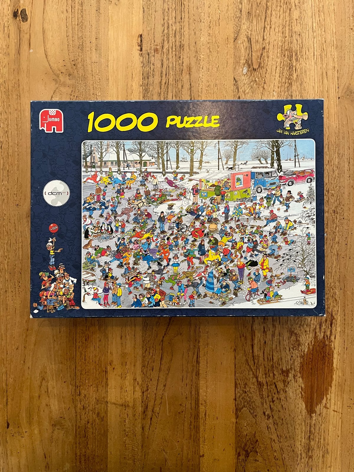 Jan van Haasteren Op glad ijs 1000 stukjes, Ophalen, 500 t/m 1500 stukjes, Gebruikt, Legpuzzel
