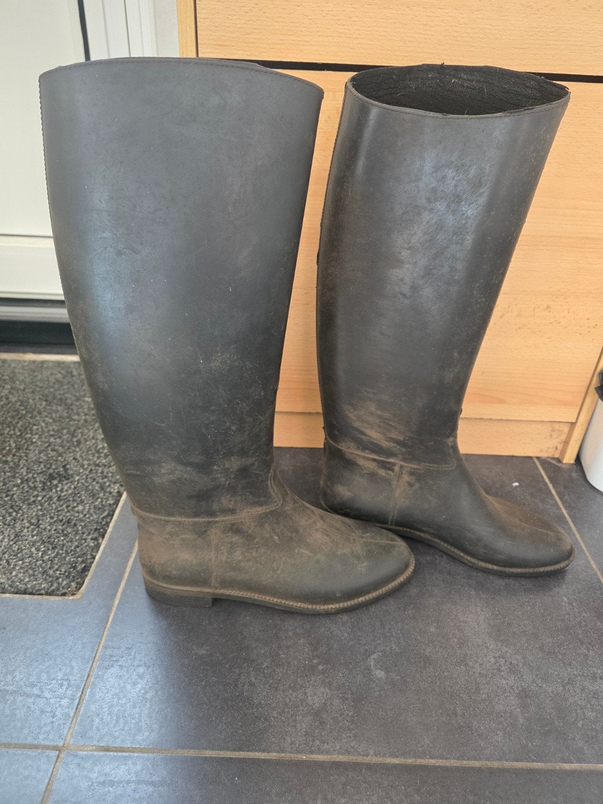 rubberen paardrijlaarzen, Dieren en Toebehoren, Paardrijkleding, Gebruikt, Overige merken, Ophalen of Verzenden, Zwart