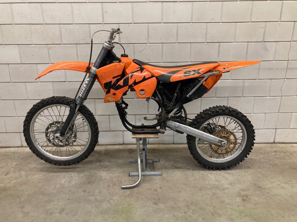 bromfietscrosser rijwielgedeelte bouwproject KTM SX frame, Ophalen, Gebruikt