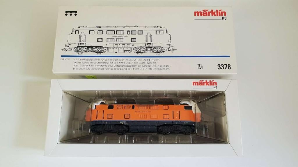 Märklin 3378 - Diessellok Lollo V31 HEG (Digitaal), Wisselstroom, Locomotief, Ophalen of Verzenden, Zo goed als nieuw