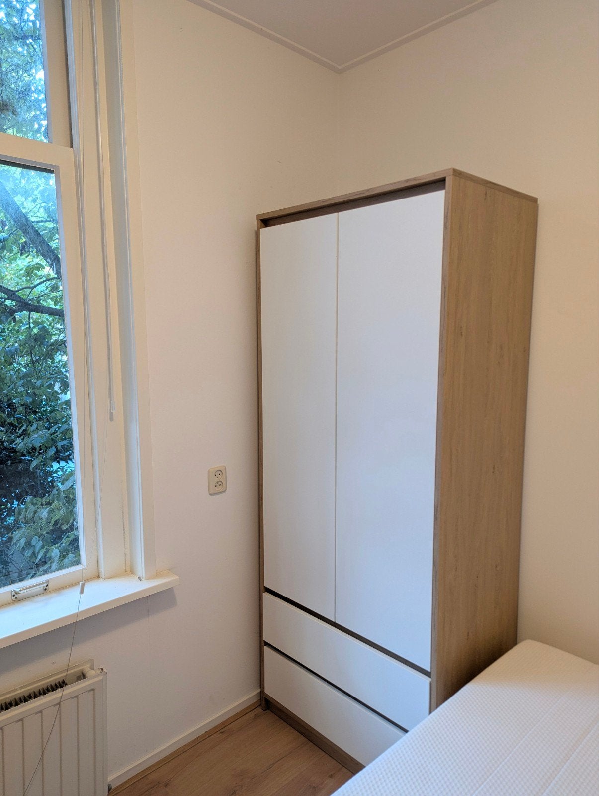 JYSK Billund kledingkast wit/eiken 193x80x50 cm, Ophalen, 50 tot 75 cm, 50 tot 100 cm, 150 tot 200 cm