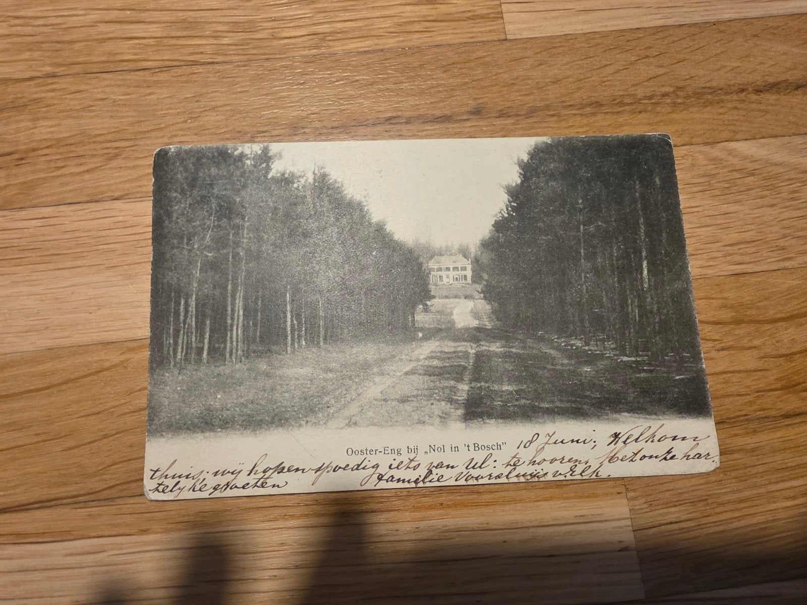 Oude briefkaart Ooster-Eng bij 'Nol in 't Bosch' Wageningen, Ophalen of Verzenden, Voor 1920, Gelopen, Gelderland