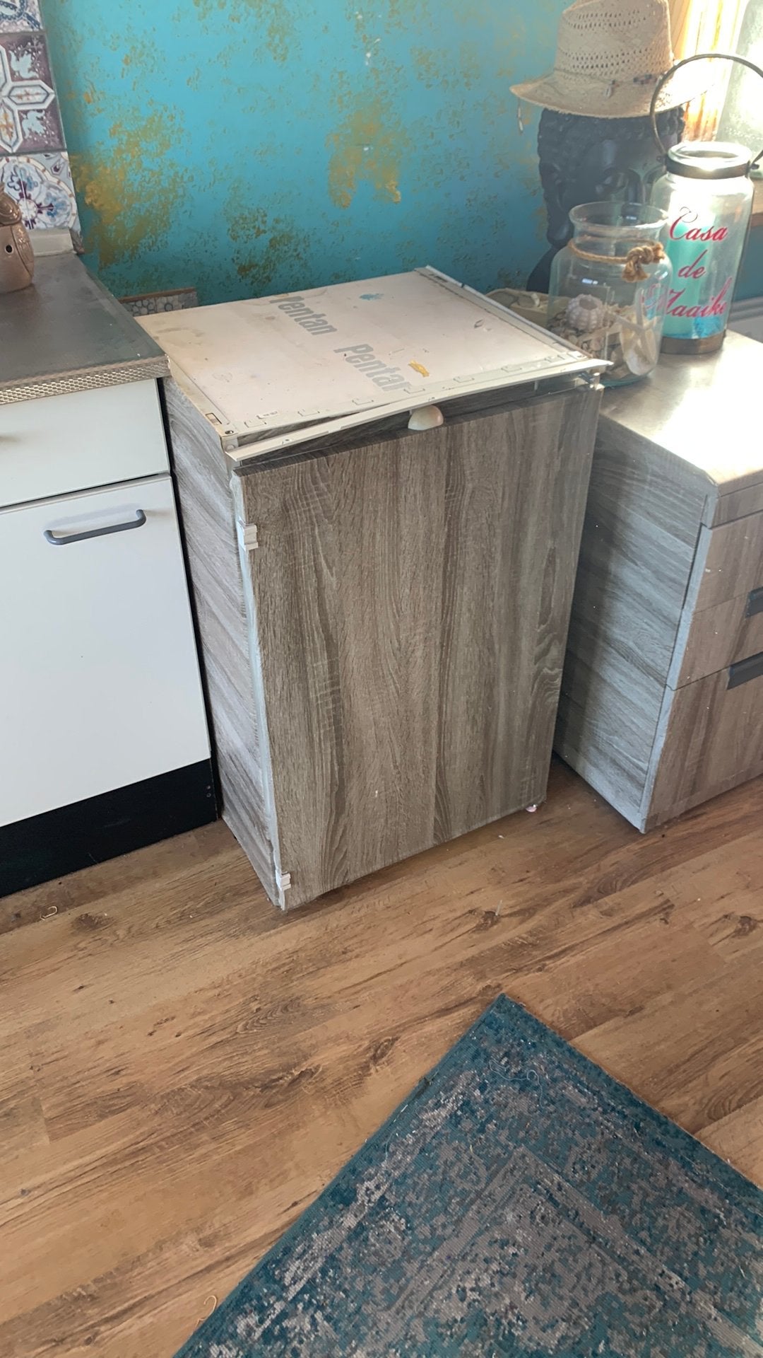 Koelkast inbouw, Ophalen, Kunststof, Gebruikt, 50 tot 100 cm
