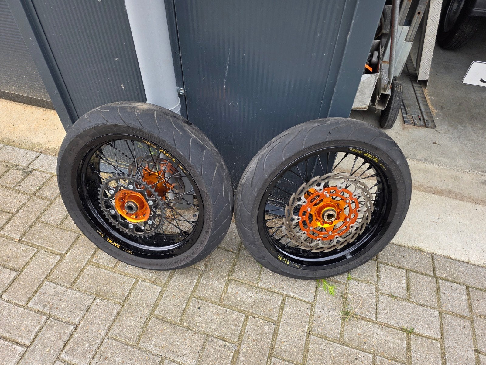 Ktm excel supermoto wielen met Faba naven Supermotard velgen, Ophalen, Gebruikt