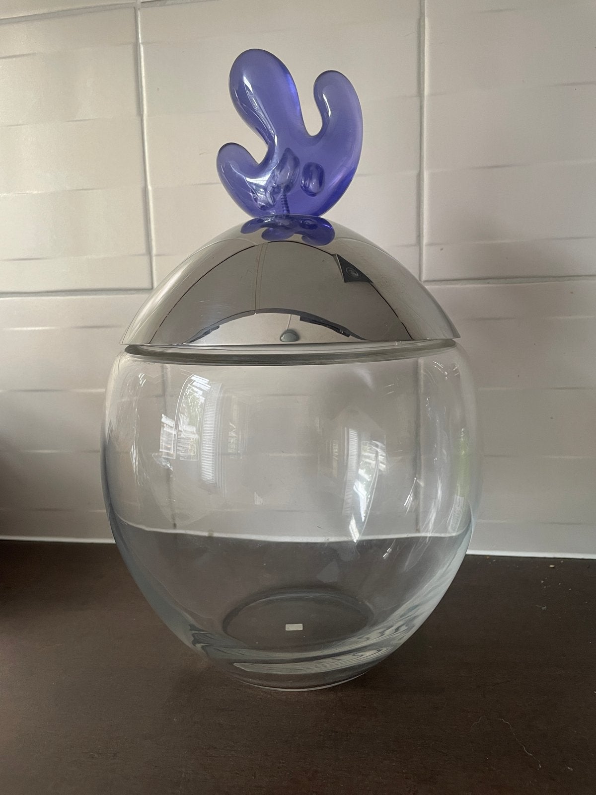 Alessi Big Ovo voorraadpot, Huis en Inrichting, Ophalen, Zo goed als nieuw, Zilver, Glas