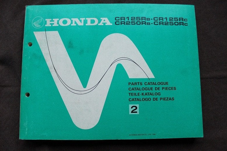 Honda CR125R CR250R 1981 motorcycle parts catalogue CR250 R, Ophalen of Verzenden, Honda