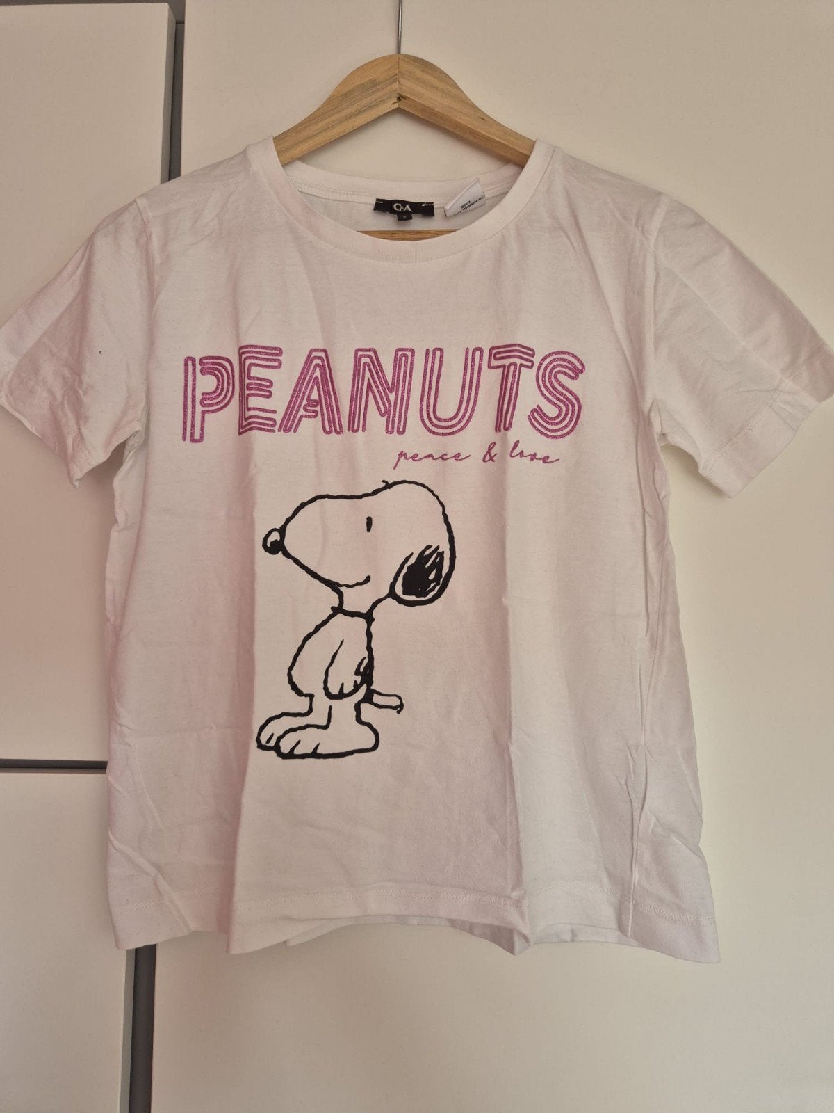 snoopy t-shirt mt S, Kleding | Dames, Ophalen, Maat 34 (XS) of kleiner, Wit, Korte mouw