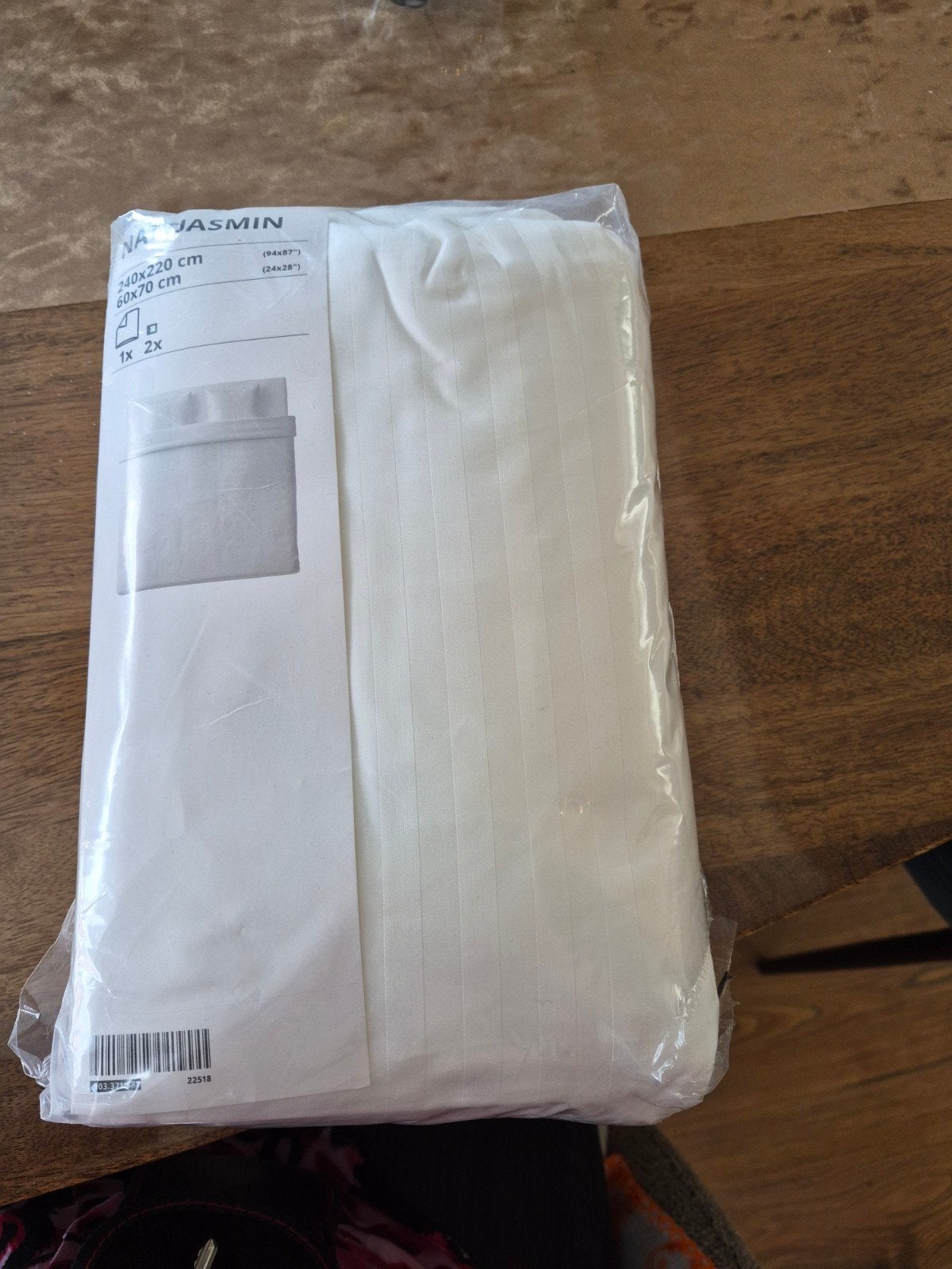 nieuw Ikea dekbedovertrek 240x220, Verzenden, Wit, Dekbedovertrek, Katoen