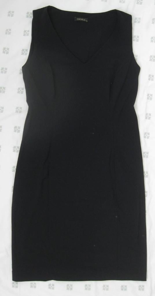 Oroblu donkerblauwe jurk, mooi getailleerd, elastisch XL 42, Blauw, Maat 42/44 (L), Ophalen of Verzenden, Zo goed als nieuw