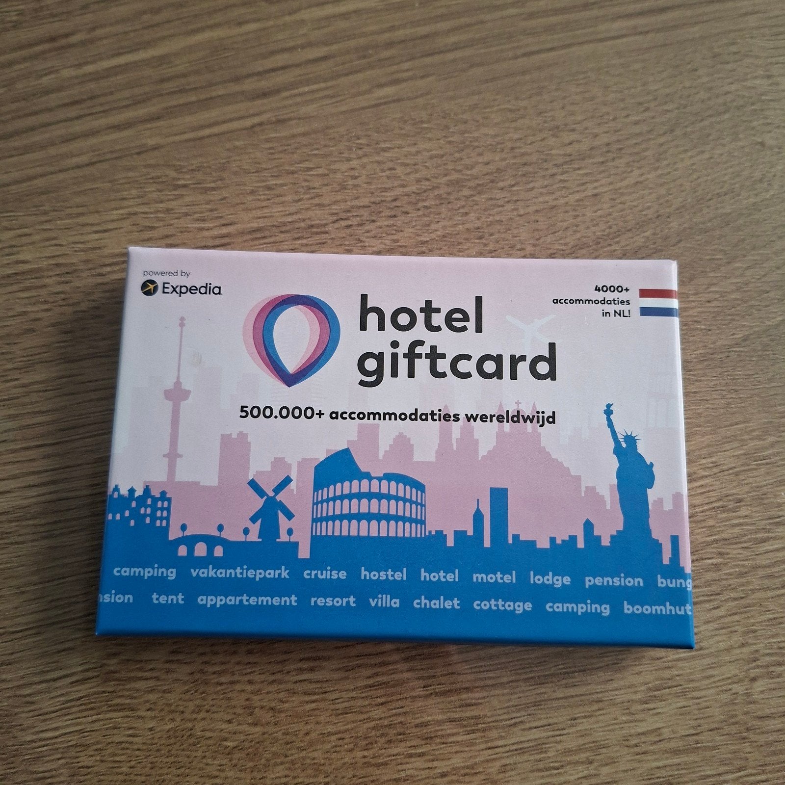 Expedia Hotel giftcard twv 50 euro, Eén persoon, Cadeaubon, Overige typen