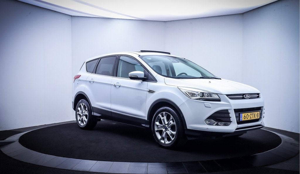 Ford Kuga 1.6 150PK TITANIUM PANO | CAM | LEDER | STOELVERW, Euro 5, 15 km/l, Gebruikt, Zwart