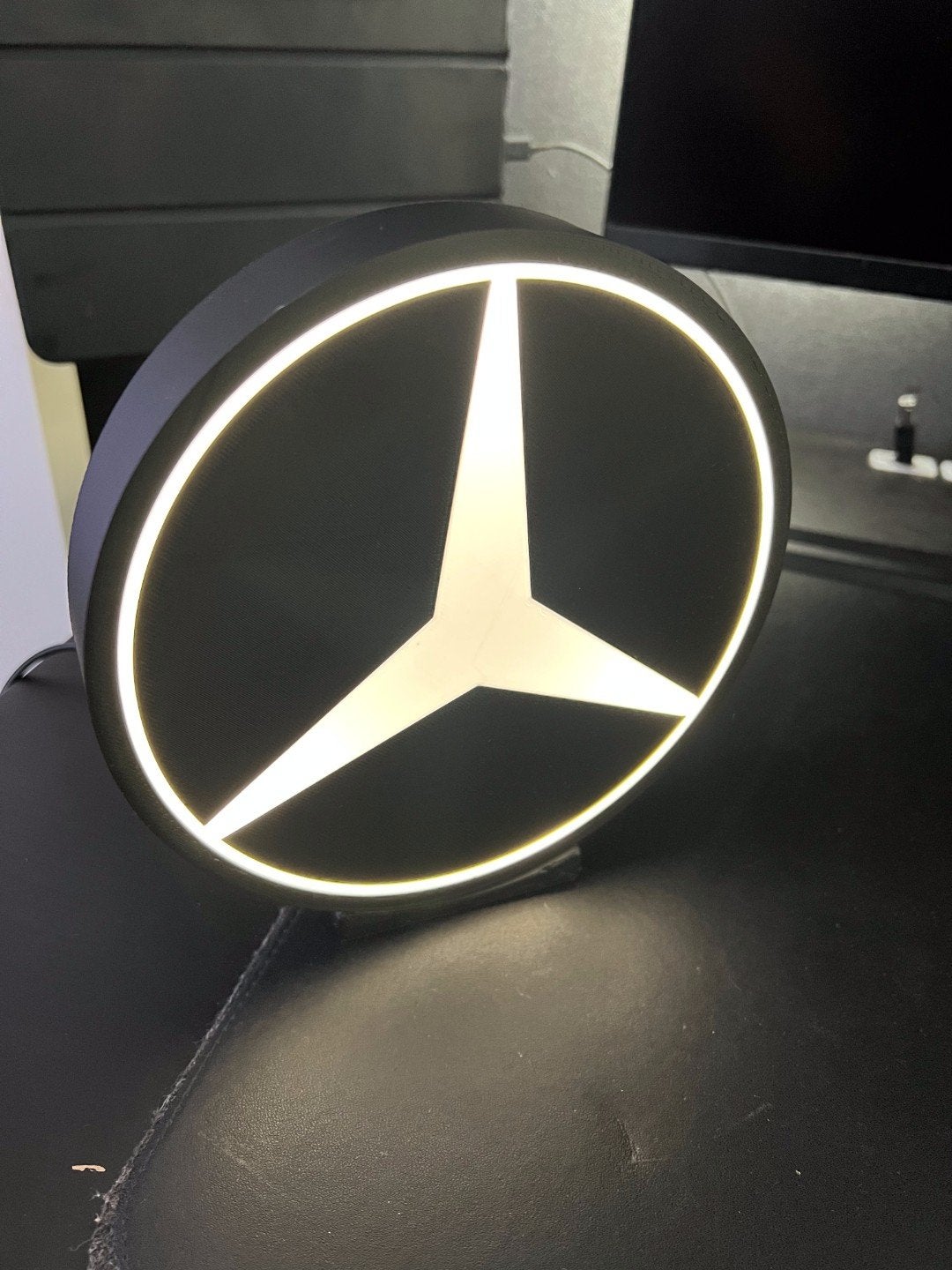 Unieke Mercedes lichtbak - Nostalgische decoratie, Ophalen of Verzenden, Nieuw, Lichtbak of (neon) lamp