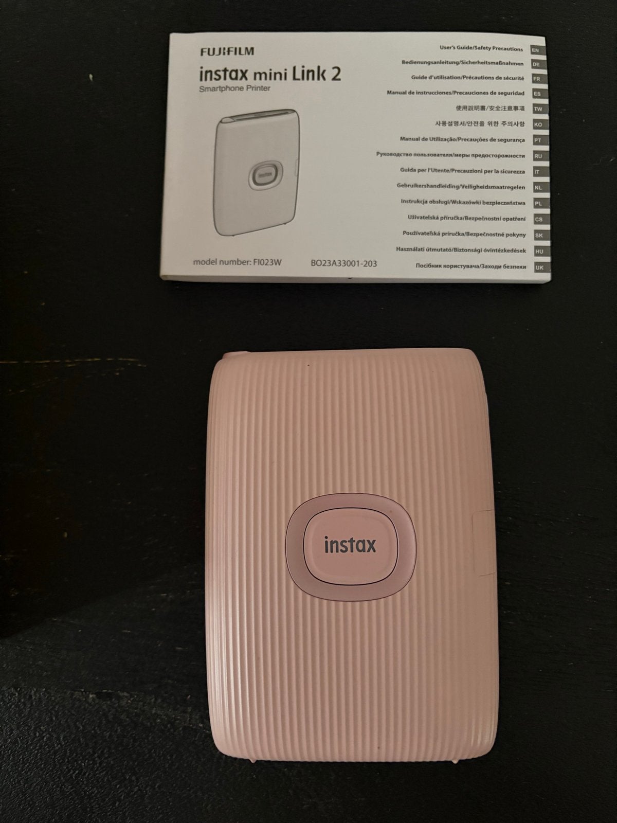 Instax Mini Link 2 Roze Fotoprinter - Zo goed als nieuw, Computers en Software, Printers, Fotoprinter, Kleur printen, Ophalen of Verzenden