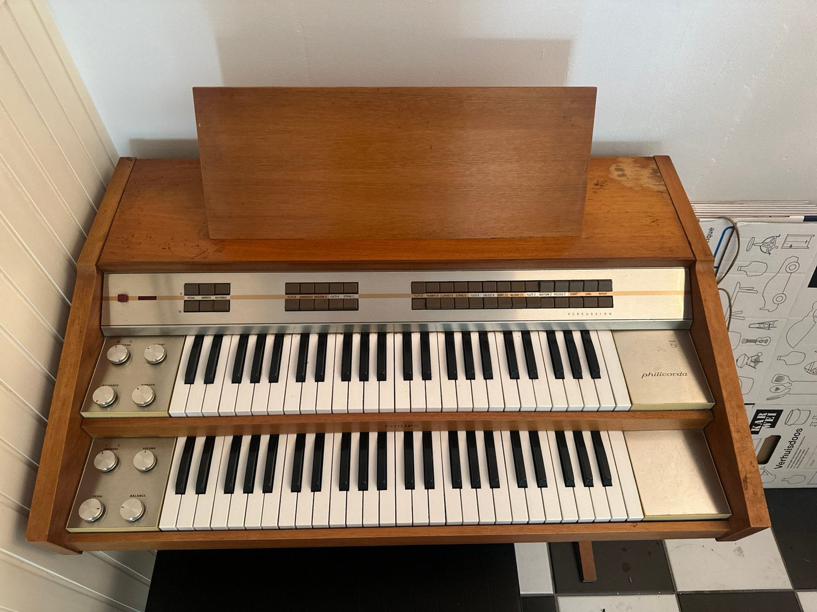 Philips Philicorda GM760 orgel – 2 klavieren, Ophalen, Gebruikt, 2 klavieren, Orgel