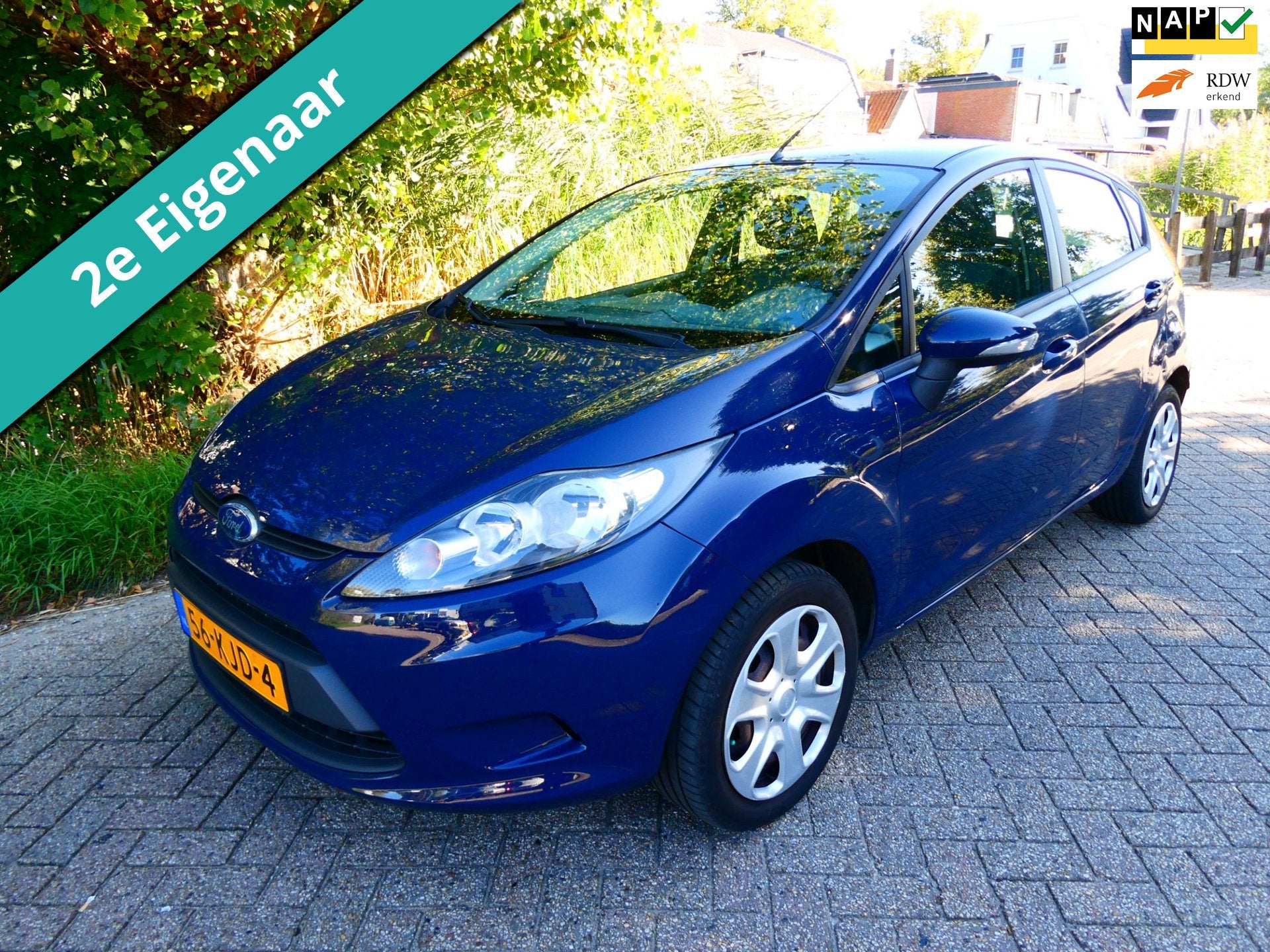 Ford Fiesta 1.25i 5-deurs 2e eigenaar Airco Zuinig 4-Cilinde, Voorwielaandrijving, Euro 5, Stof, 1242 cc
