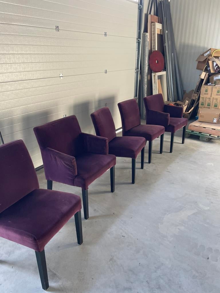 Eetkamer stoelen DMF 5 stuks, Ophalen, Gebruikt, Overige kleuren, Stof