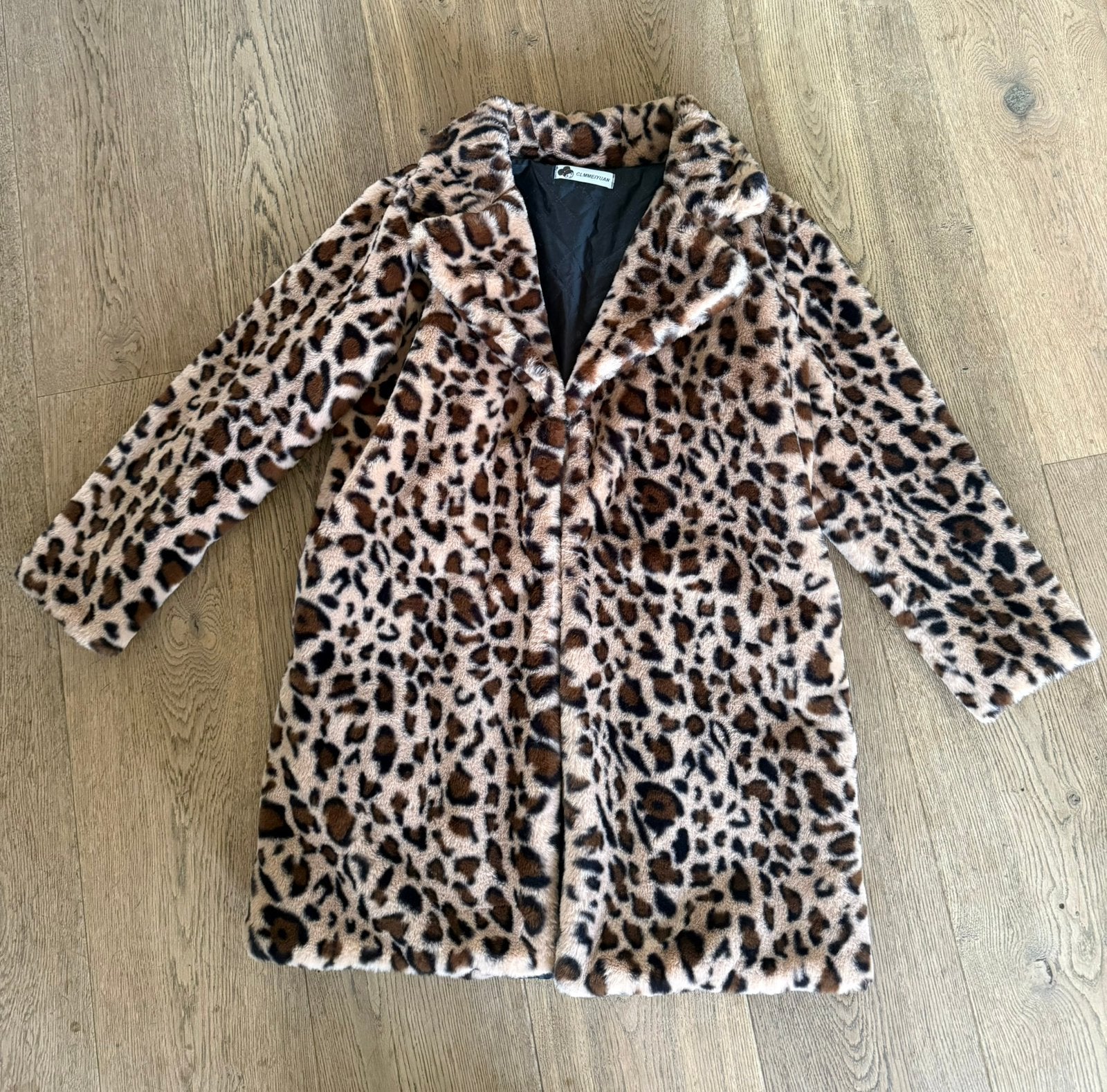 Faux Fur damesjas bontjas dierenprint maat 38/M, Kleding | Dames, Ophalen of Verzenden, Zo goed als nieuw, Maat 38/40 (M), Bruin