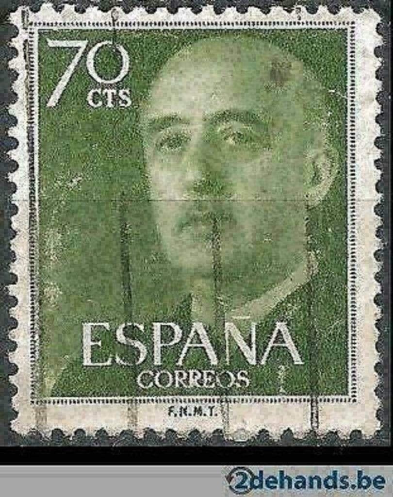 Spanje 1955-1958 - Yvert 862 - Generaal Francisco Franc (ST), Postzegels en Munten, Verzenden, Gestempeld