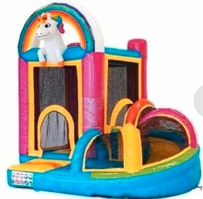 Springkussen Unicorn te huur vanaf 79,99, Ophalen, Zo goed als nieuw, Overige